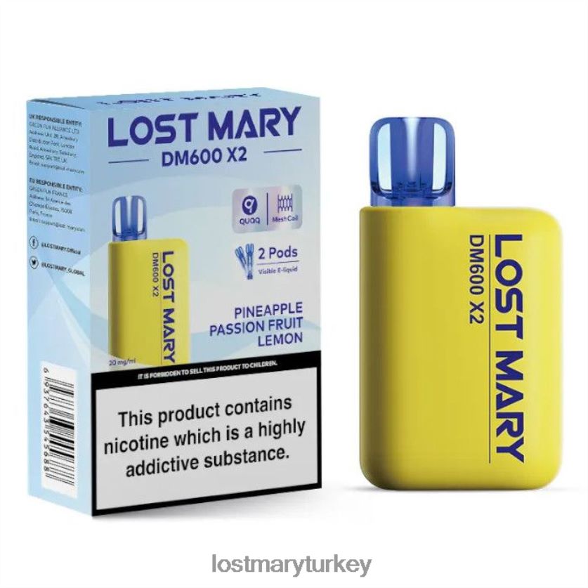 LOST MARY Flavours - kayıp mary dm600 x2 tek kullanımlık vape ananas tutku meyvesi limon ZXVTXX197
