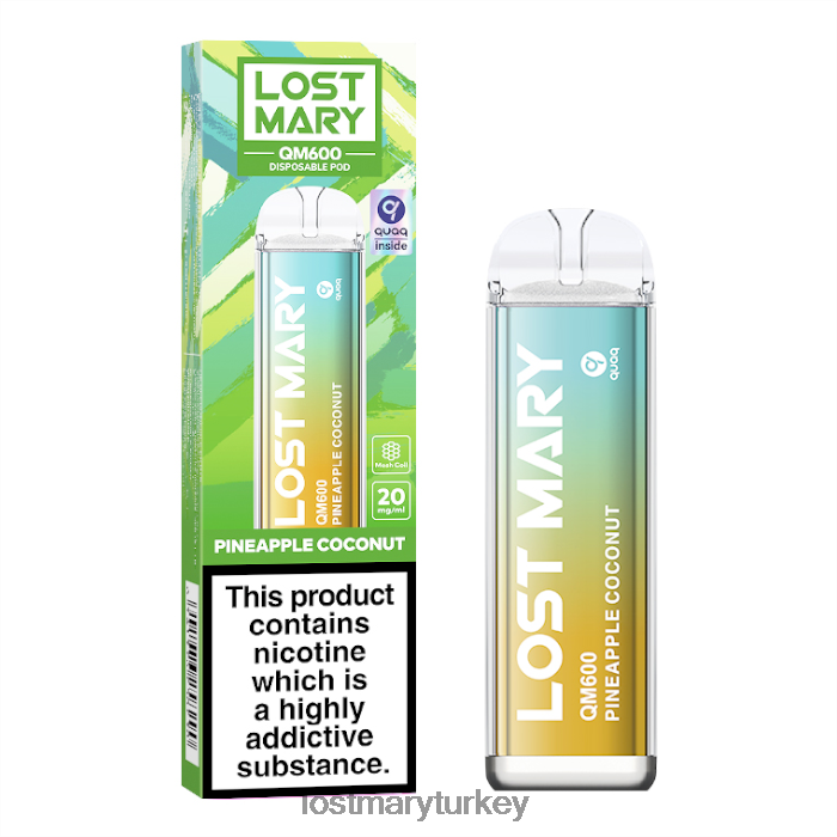 LOST MARY Online Store - kayıp mary qm600 tek kullanımlık vape ananas hindistan cevizi ZXVTXX169