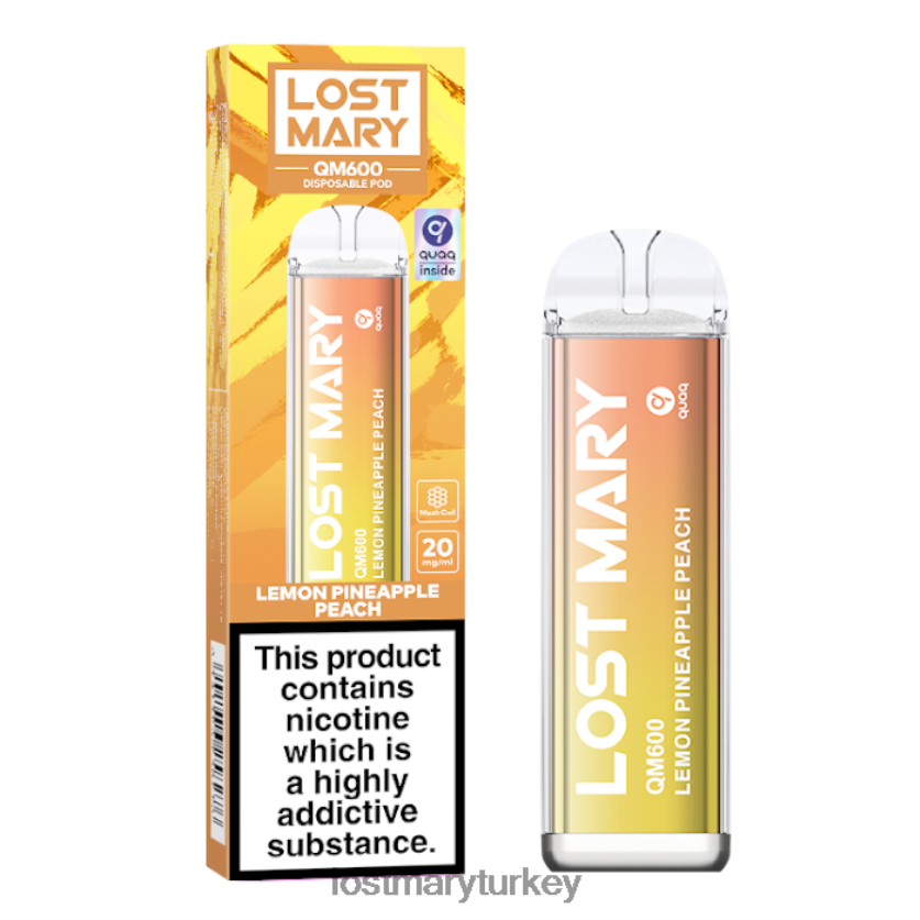 LOST MARY Vape Türkiye - kayıp mary qm600 tek kullanımlık vape limon ananas şeftali ZXVTXX163